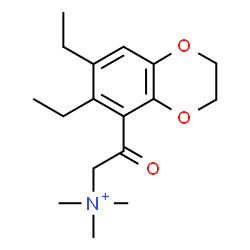 ChemSpider 2D Image | 2-(6,7-Diethyl-2,3-dihydro-1,4-benzodioxin-5-yl)-N,N,N-trimethyl-2-oxoethanaminium | C17H26NO3