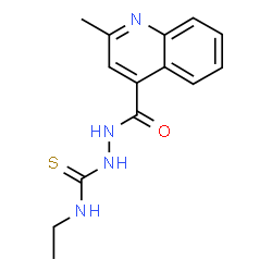 ChemSpider 2D Image | N-Ethyl-2-[(2-methyl-4-quinolinyl)carbonyl]hydrazinecarbothioamide | C14H16N4OS