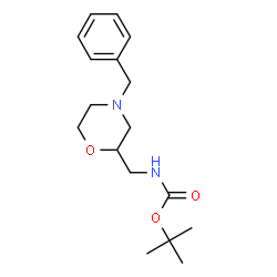 ChemSpider 2D Image | 2-Methyl-2-propanyl [(4-benzyl-2-morpholinyl)methyl]carbamate | C17H26N2O3