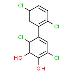 ChemSpider 2D Image | 2,2',5,5'-Tetrachloro-3,4-biphenyldiol | C12H6Cl4O2