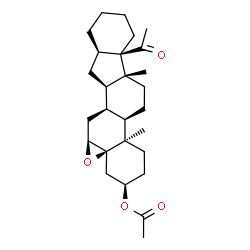 ChemSpider 2D Image | (1aR,3R,5aR,5bR,7aR,7bR,11aR,12aR,12bS,13aS)-7b-Acetyl-5a,7a-dimethylicosahydroindeno[2',1':1,2]phenanthro[8a,9-b]oxiren-3-yl acetate | C27H40O4