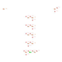 ChemSpider 2D Image | dodecaferric;barium(2+);oxygen(2-) | BaFe12O19