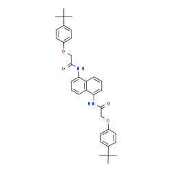 ChemSpider 2D Image | N,N'-1,5-Naphthalenediylbis{2-[4-(2-methyl-2-propanyl)phenoxy]acetamide} | C34H38N2O4