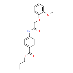 ChemSpider 2D Image | PROPYL 4-[2-(2-METHOXYPHENOXY)ACETAMIDO]BENZOATE | C19H21NO5