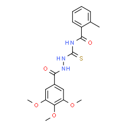 ChemSpider 2D Image | 2-methyl-N-{[2-(3,4,5-trimethoxybenzoyl)hydrazino]carbothioyl}benzamide | C19H21N3O5S