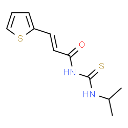 ChemSpider 2D Image | (2E)-N-(Isopropylcarbamothioyl)-3-(2-thienyl)acrylamide | C11H14N2OS2