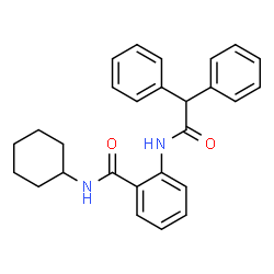 ChemSpider 2D Image | N-Cyclohexyl-2-[(diphenylacetyl)amino]benzamide | C27H28N2O2