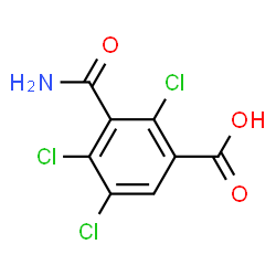 ChemSpider 2D Image | 3-Carbamoyl-2,4,5-trichlorobenzoic acid | C8H4Cl3NO3