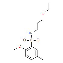ChemSpider 2D Image | N-(3-Ethoxypropyl)-2-methoxy-5-methylbenzenesulfonamide | C13H21NO4S