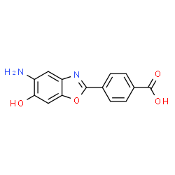 ChemSpider 2D Image | 4-(5-Amino-6-hydroxybenzo[d]oxazol-2-yl)benzoic acid | C14H10N2O4