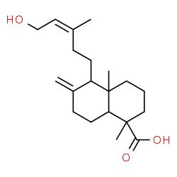 ChemSpider 2D Image | 5-[(3Z)-5-Hydroxy-3-methyl-3-penten-1-yl]-1,4a-dimethyl-6-methylenedecahydro-1-naphthalenecarboxylic acid | C20H32O3