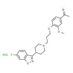 ChemSpider 2D Image | Iloperidone hydrochloride | C24H28ClFN2O4