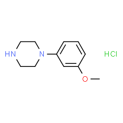 ChemSpider 2D Image | 1-(3-methoxyphenyl)piperazine hydrochloride | C11H17ClN2O