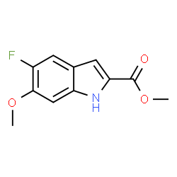 ChemSpider 2D Image | Methyl 5-fluoro-6-methoxy-1H-indole-2-carboxylate | C11H10FNO3