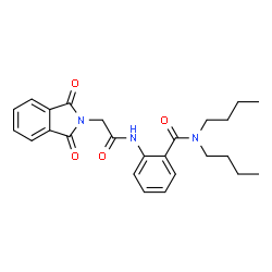 ChemSpider 2D Image | N,N-dibutyl-2-[[2-(1,3-dioxo-2-isoindolyl)-1-oxoethyl]amino]benzamide | C25H29N3O4