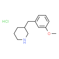 ChemSpider 2D Image | 3-(3-Methoxybenzyl)piperidine Hydrochloride | C13H20ClNO