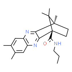 ChemSpider 2D Image | (1R,12R)-6,7,12,15,15-Pentamethyl-N-propyl-3,10-diazatetracyclo[10.2.1.0~2,11~.0~4,9~]pentadeca-2,4(9),5,7,10-pentaene-1-carboxamide | C22H29N3O