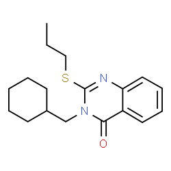 ChemSpider 2D Image | 3-(Cyclohexylmethyl)-2-(propylsulfanyl)-4(3H)-quinazolinone | C18H24N2OS