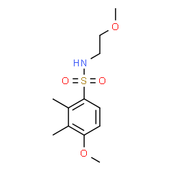 ChemSpider 2D Image | 4-Methoxy-N-(2-methoxyethyl)-2,3-dimethylbenzenesulfonamide | C12H19NO4S