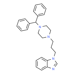ChemSpider 2D Image | DIPHENYLMETHYL PIPERAZINYLBENZIMIDAZOLE | C27H30N4