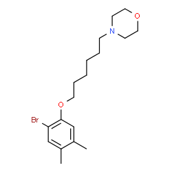 ChemSpider 2D Image | 4-[6-(2-Bromo-4,5-dimethylphenoxy)hexyl]morpholine | C18H28BrNO2