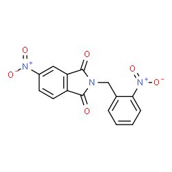 ChemSpider 2D Image | 5-Nitro-2-(2-nitrobenzyl)-1H-isoindole-1,3(2H)-dione | C15H9N3O6
