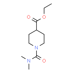 ChemSpider 2D Image | Ethyl 1-(dimethylcarbamoyl)-4-piperidinecarboxylate | C11H20N2O3