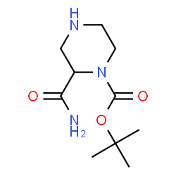 ChemSpider 2D Image | tert-butyl 2-Carbamoylpiperazine-1-carboxylate | C10H19N3O3