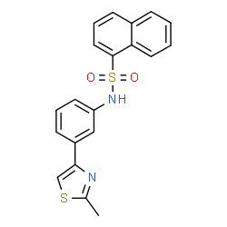 ChemSpider 2D Image | N-[3-(2-Methyl-1,3-thiazol-4-yl)phenyl]-1-naphthalenesulfonamide | C20H16N2O2S2