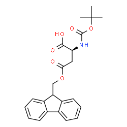ChemSpider 2D Image | Boc-Asp(Ofm)-OH | C23H25NO6