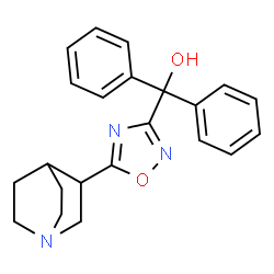 ChemSpider 2D Image | [5-(1-Azabicyclo[2.2.2]oct-3-yl)-1,2,4-oxadiazol-3-yl](diphenyl)methanol | C22H23N3O2