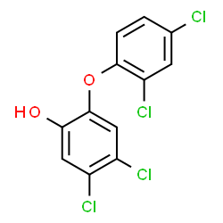 ChemSpider 2D Image | 4,5-Dichloro-2-(2,4-dichlorophenoxy)phenol | C12H6Cl4O2