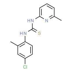 ChemSpider 2D Image | 1-(4-Chloro-2-methylphenyl)-3-(6-methyl-2-pyridinyl)thiourea | C14H14ClN3S