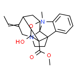ChemSpider 2D Image | Methyl 15-ethylidene-18-hydroxy-3-methyl-19-oxa-3,13-diazahexacyclo[14.3.1.0~2,10~.0~2,13~.0~4,9~.0~10,17~]icosa-4,6,8-triene-17-carboxylate | C22H26N2O4
