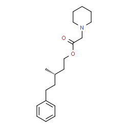 ChemSpider 2D Image | (3S)-3-Methyl-5-phenylpentyl 1-piperidinylacetate | C19H29NO2