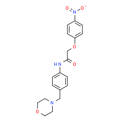 ChemSpider 2D Image | N-[4-(4-Morpholinylmethyl)phenyl]-2-(4-nitrophenoxy)acetamide | C19H21N3O5