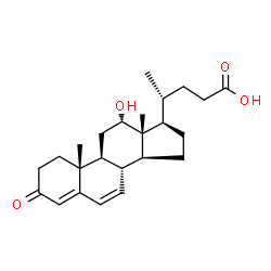 ChemSpider 2D Image | 12a-Hydroxy-3-oxo-4,6-choladien-24-oic acid | C24H34O4