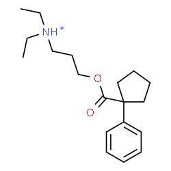 ChemSpider 2D Image | N,N-Diethyl-3-{[(1-phenylcyclopentyl)carbonyl]oxy}-1-propanaminium | C19H30NO2
