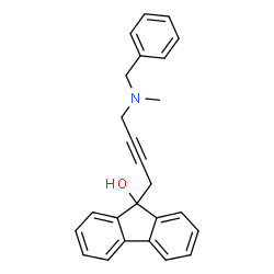 ChemSpider 2D Image | 9-[4-(Benzyl-methyl-amino)-but-2-ynyl]-9H-fluoren-9-ol | C25H23NO