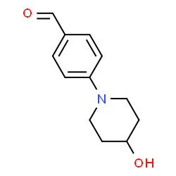 ChemSpider 2D Image | 4-(4-Hydroxy-1-piperidinyl)benzaldehyde | C12H15NO2
