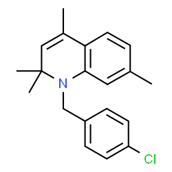 ChemSpider 2D Image | 1-(4-Chlorobenzyl)-2,2,4,7-tetramethyl-1,2-dihydroquinoline | C20H22ClN