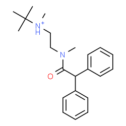 ChemSpider 2D Image | N-{2-[(Diphenylacetyl)(methyl)amino]ethyl}-N,2-dimethyl-2-propanaminium | C22H31N2O