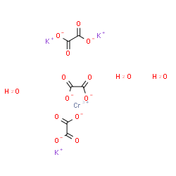 ChemSpider 2D Image | Chromium(3+) potassium ethanedioate hydrate (1:3:3:3) | C6H6CrK3O15