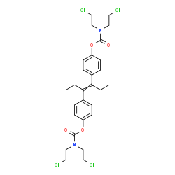 ChemSpider 2D Image | 3-Hexene-3,4-diyldi-4,1-phenylene bis[bis(2-chloroethyl)carbamate] | C28H34Cl4N2O4