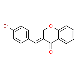 ChemSpider 2D Image | (3E)-3-(4-Bromobenzylidene)-2,3-dihydro-4H-chromen-4-one | C16H11BrO2