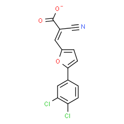 ChemSpider 2D Image | (2E)-2-Cyano-3-[5-(3,4-dichlorophenyl)-2-furyl]acrylate | C14H6Cl2NO3