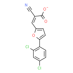 ChemSpider 2D Image | (2Z)-2-Cyano-3-[5-(2,4-dichlorophenyl)-2-furyl]acrylate | C14H6Cl2NO3