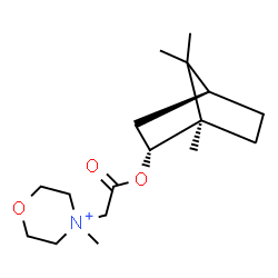 ChemSpider 2D Image | 4-Methyl-4-(2-oxo-2-{[(1R,2R,4S)-1,7,7-trimethylbicyclo[2.2.1]hept-2-yl]oxy}ethyl)morpholin-4-ium | C17H30NO3