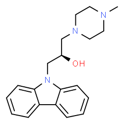 ChemSpider 2D Image | (2R)-1-(9H-Carbazol-9-yl)-3-(4-methyl-1-piperazinyl)-2-propanol | C20H25N3O