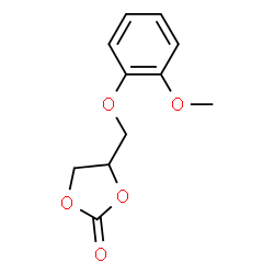 ChemSpider 2D Image | 4-[(2-Methoxyphenoxy)methyl]-1,3-dioxolan-2-one | C11H12O5